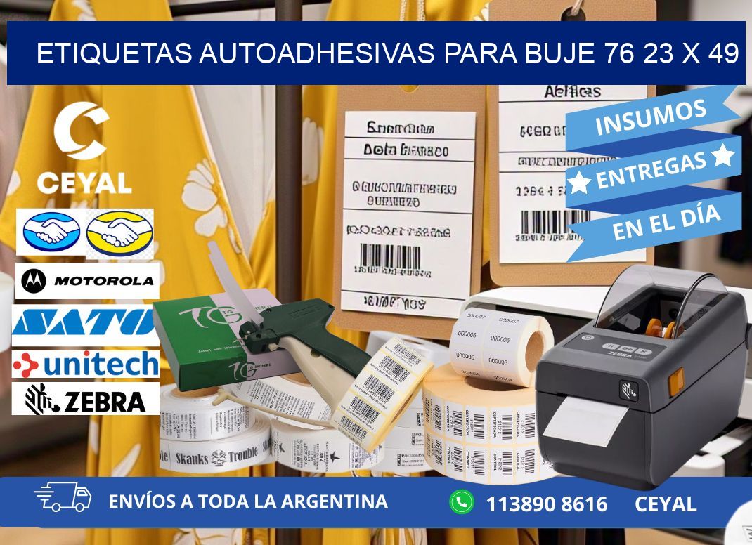 ETIQUETAS AUTOADHESIVAS PARA BUJE 76 23 x 49