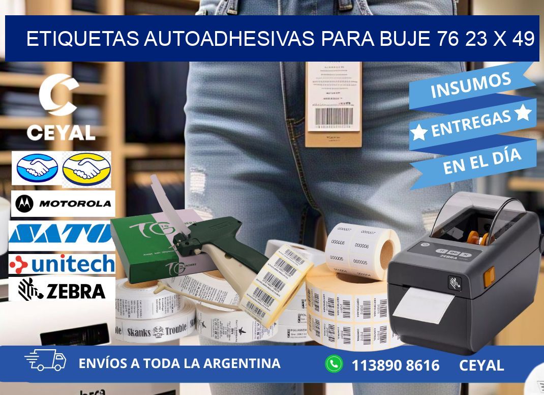 ETIQUETAS AUTOADHESIVAS PARA BUJE 76 23 x 49
