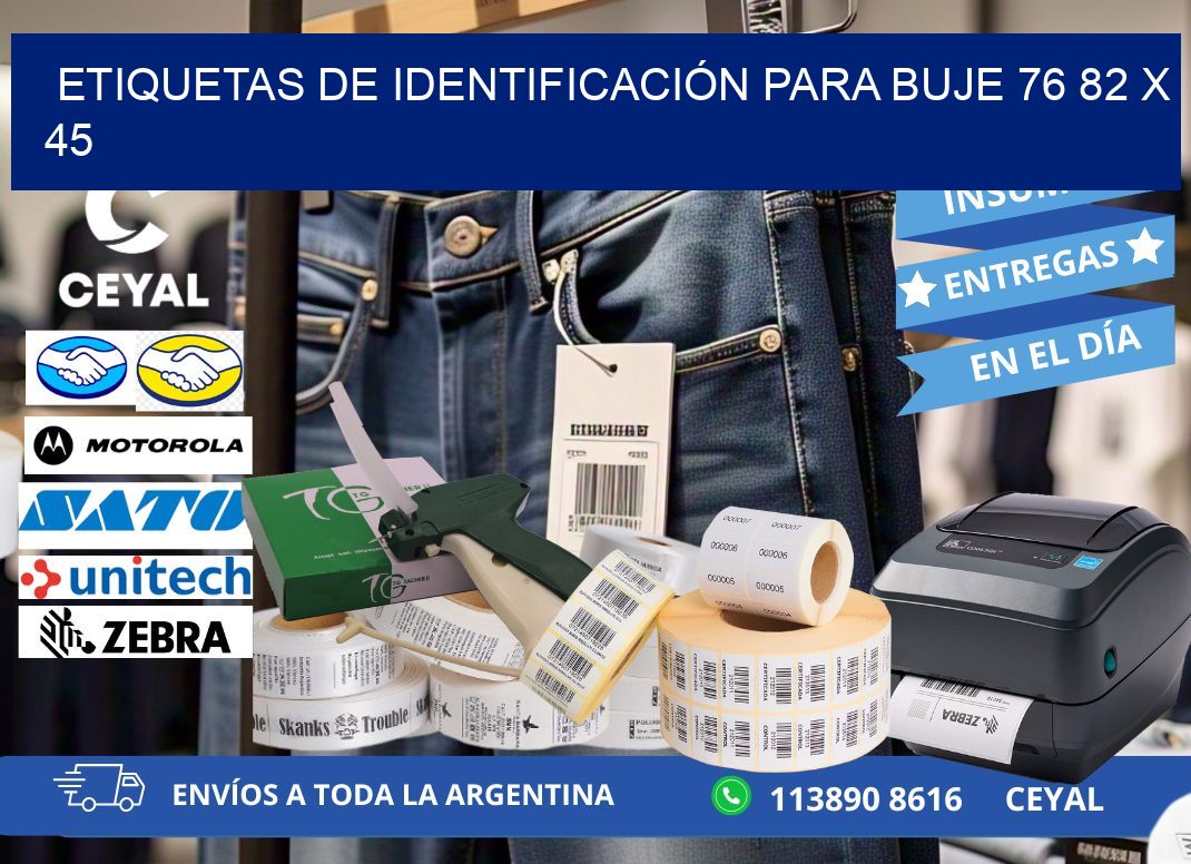 ETIQUETAS DE IDENTIFICACIÓN PARA BUJE 76 82 x 45