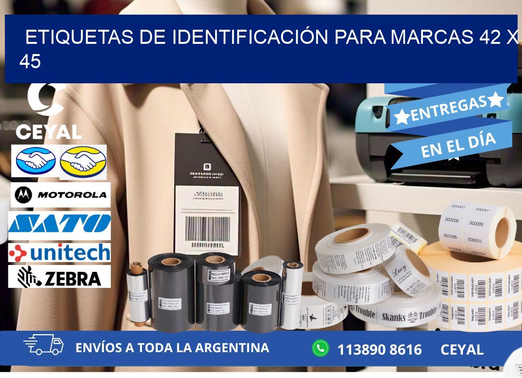 ETIQUETAS DE IDENTIFICACIÓN PARA MARCAS 42 x 45