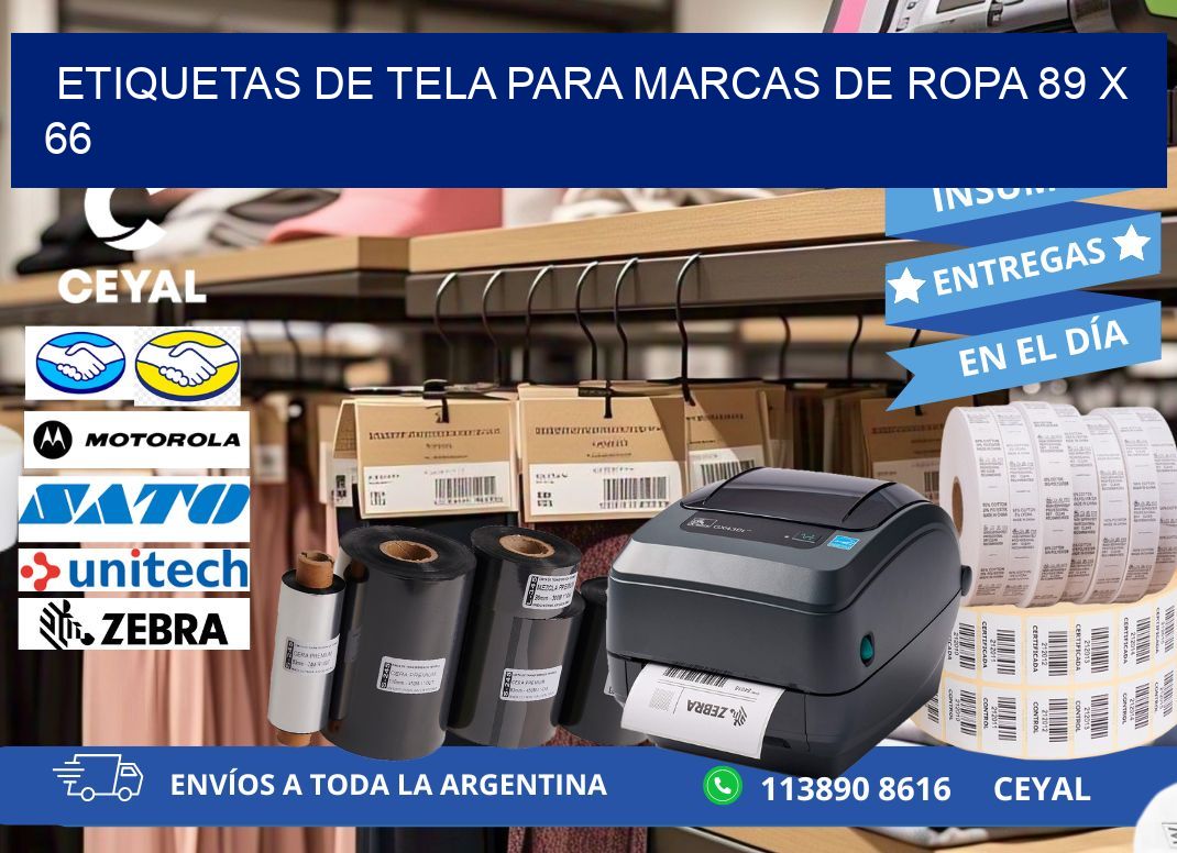 ETIQUETAS DE TELA PARA MARCAS DE ROPA 89 x 66