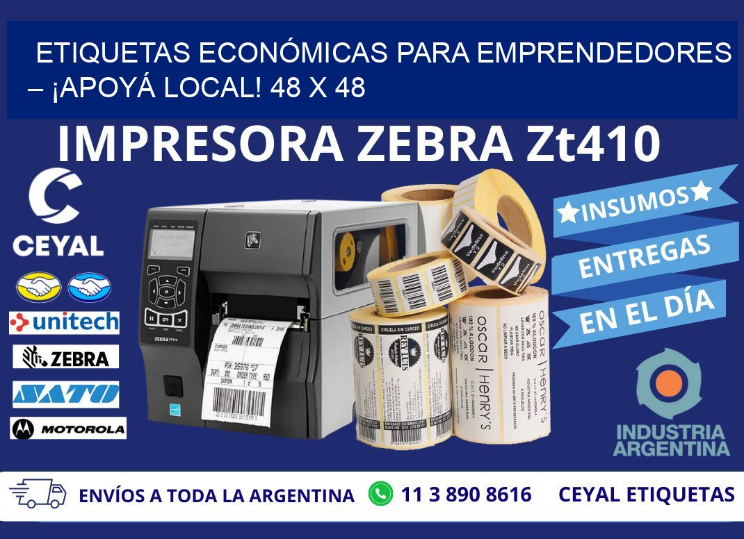 ETIQUETAS ECONÓMICAS PARA EMPRENDEDORES – ¡APOYÁ LOCAL! 48 x 48