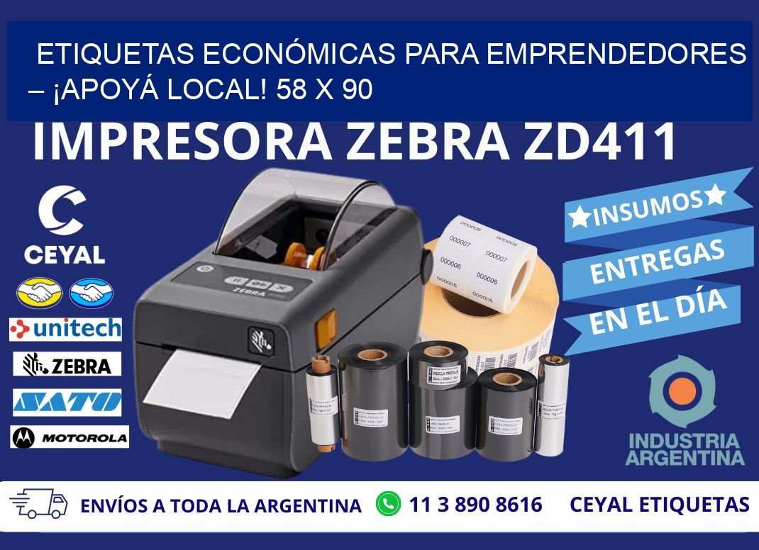 ETIQUETAS ECONÓMICAS PARA EMPRENDEDORES – ¡APOYÁ LOCAL! 58 x 90