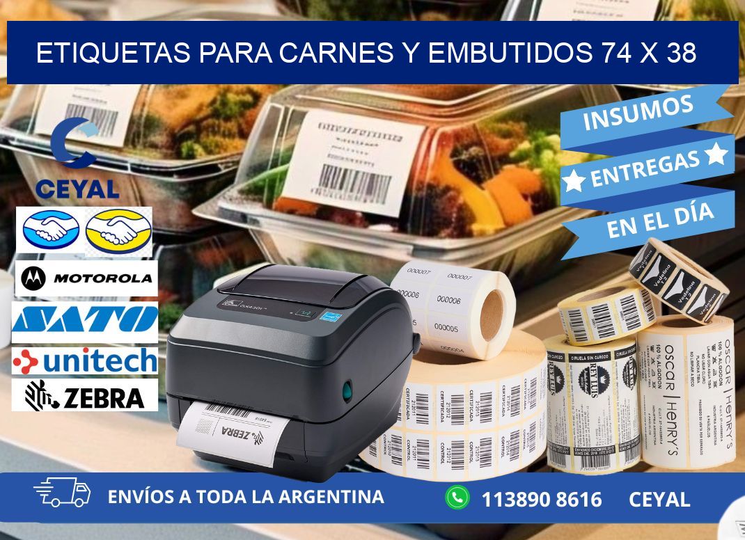 ETIQUETAS PARA CARNES Y EMBUTIDOS 74 x 38