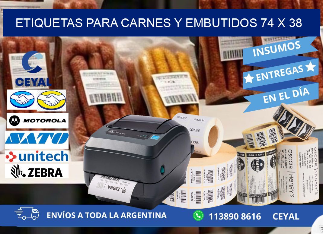 ETIQUETAS PARA CARNES Y EMBUTIDOS 74 x 38