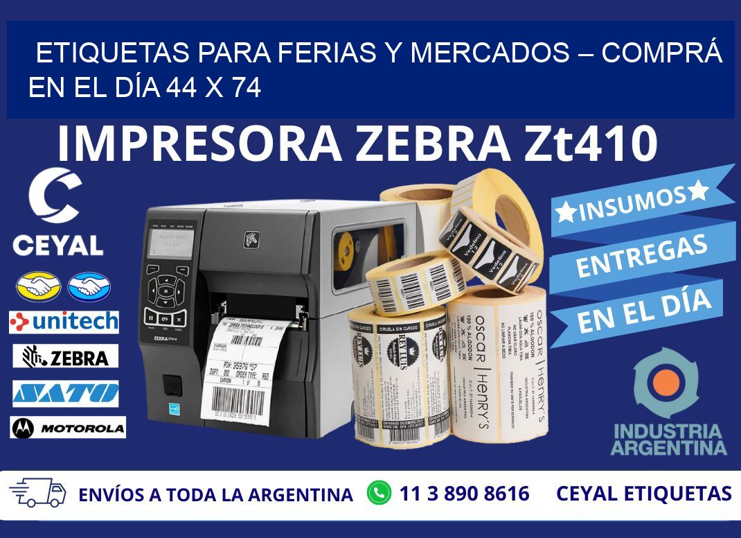 ETIQUETAS PARA FERIAS Y MERCADOS – COMPRÁ EN EL DÍA 44 x 74