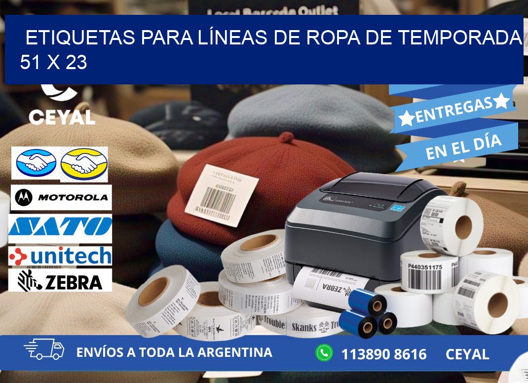 ETIQUETAS PARA LÍNEAS DE ROPA DE TEMPORADA 51 x 23