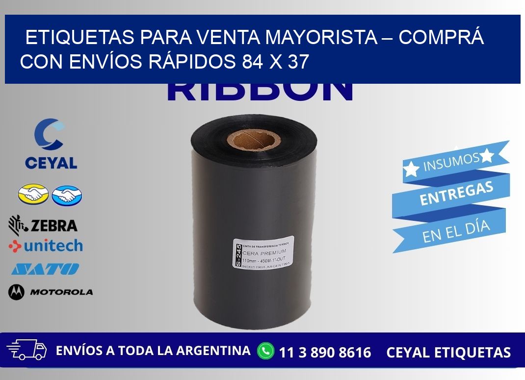 ETIQUETAS PARA VENTA MAYORISTA – COMPRÁ CON ENVÍOS RÁPIDOS 84 x 37