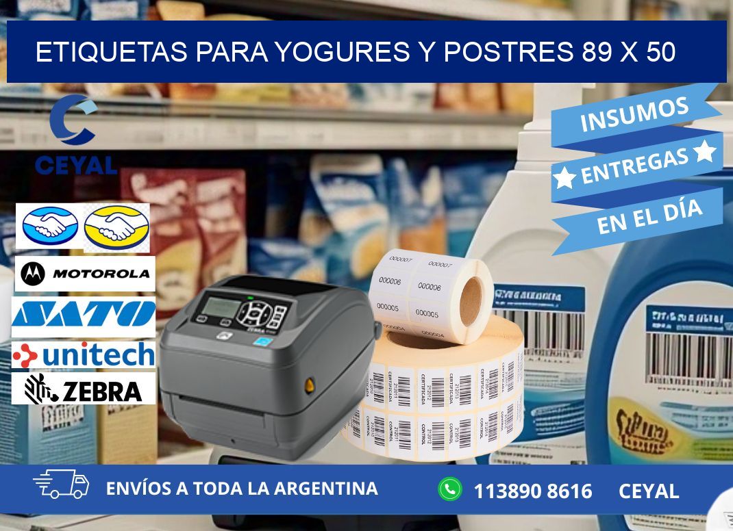 ETIQUETAS PARA YOGURES Y POSTRES 89 x 50