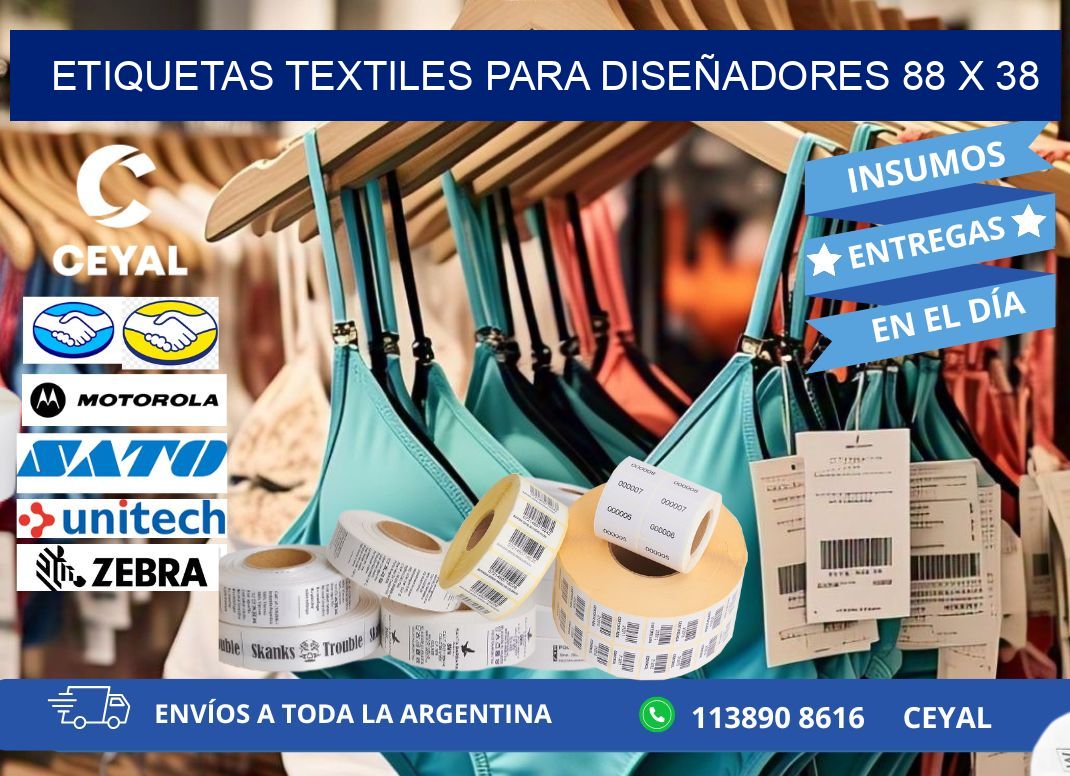 ETIQUETAS TEXTILES PARA DISEÑADORES 88 x 38