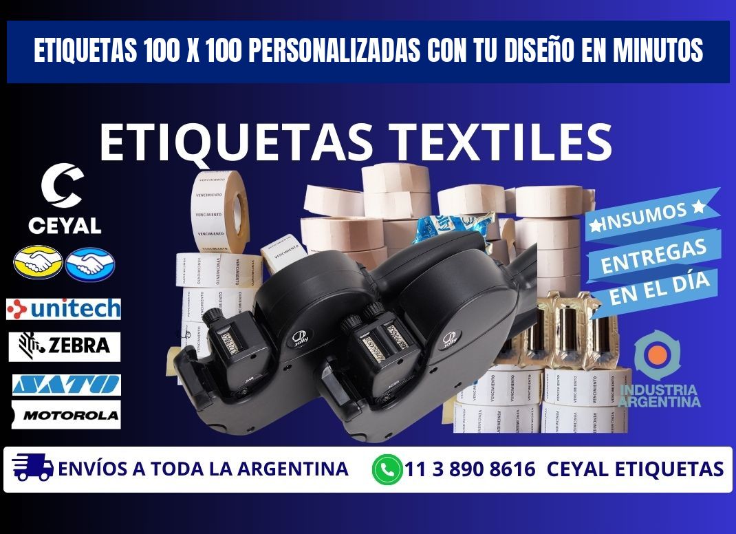 Etiquetas 100 x 100 Personalizadas con Tu Diseño en Minutos