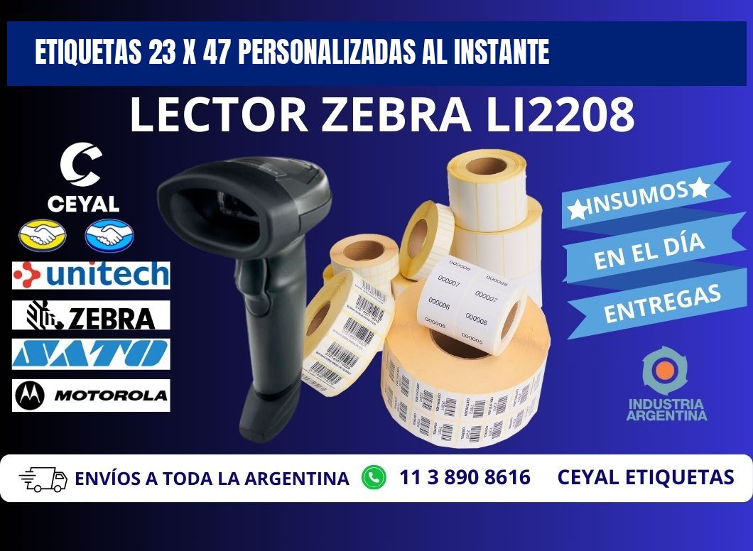 Etiquetas 23 x 47 Personalizadas al Instante