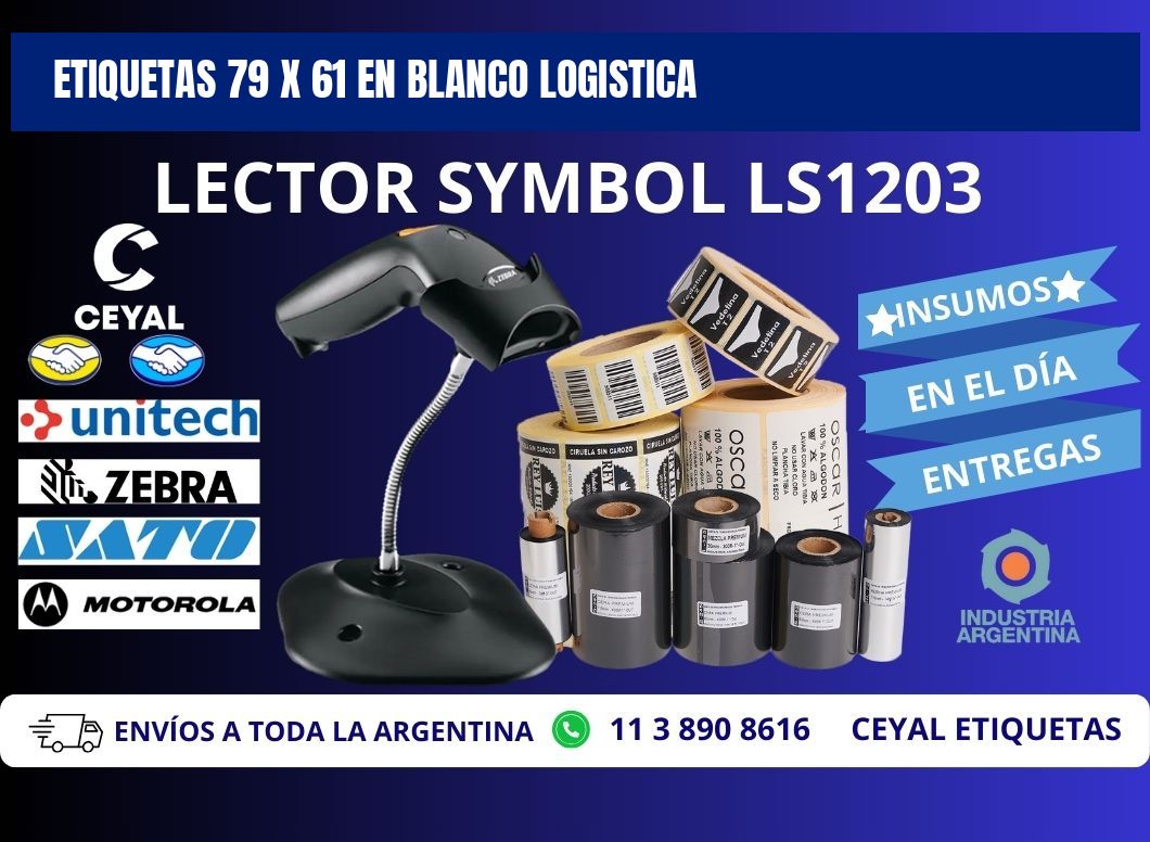 Etiquetas 79 x 61 en blanco logistica