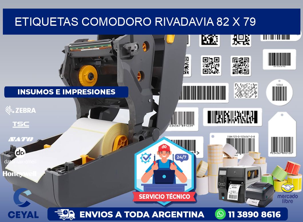 Etiquetas Comodoro Rivadavia 82 x 79