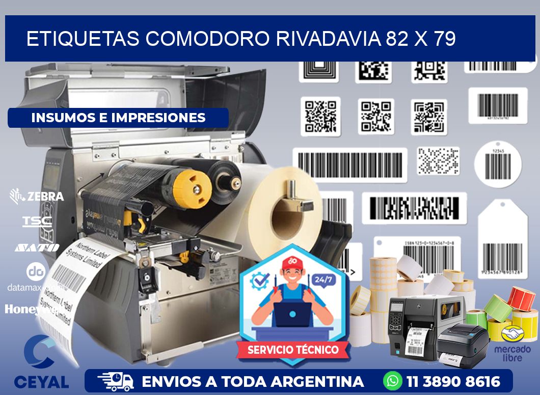 Etiquetas Comodoro Rivadavia 82 x 79