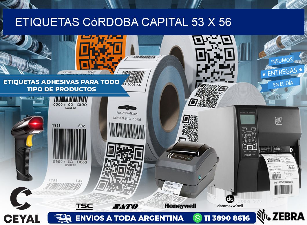 Etiquetas Córdoba Capital 53 x 56