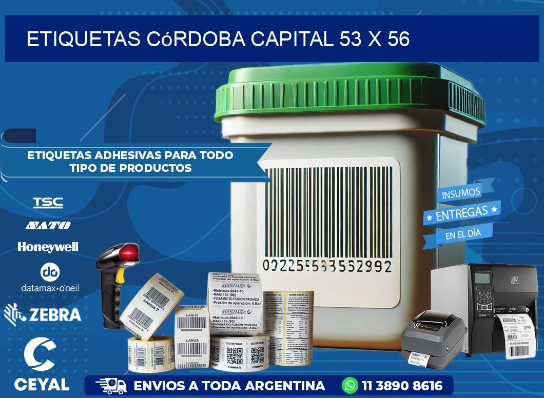 Etiquetas Córdoba Capital 53 x 56