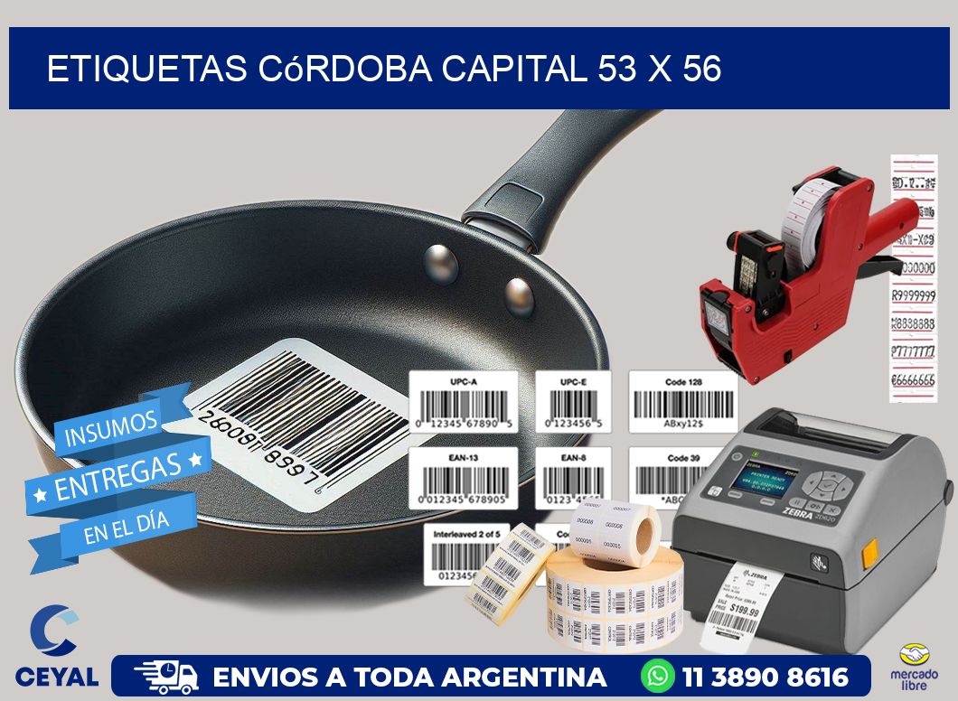 Etiquetas Córdoba Capital 53 x 56