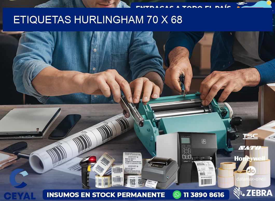 Etiquetas Hurlingham 70 x 68