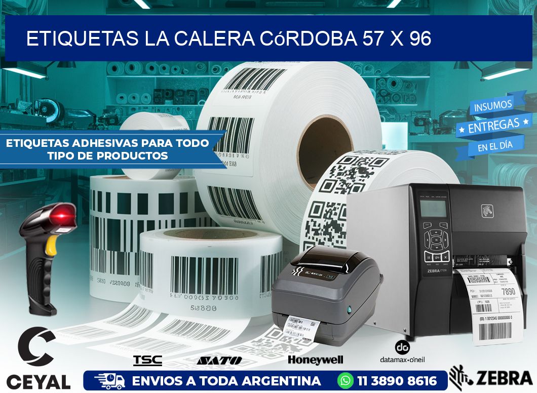 Etiquetas La Calera Córdoba 57 x 96