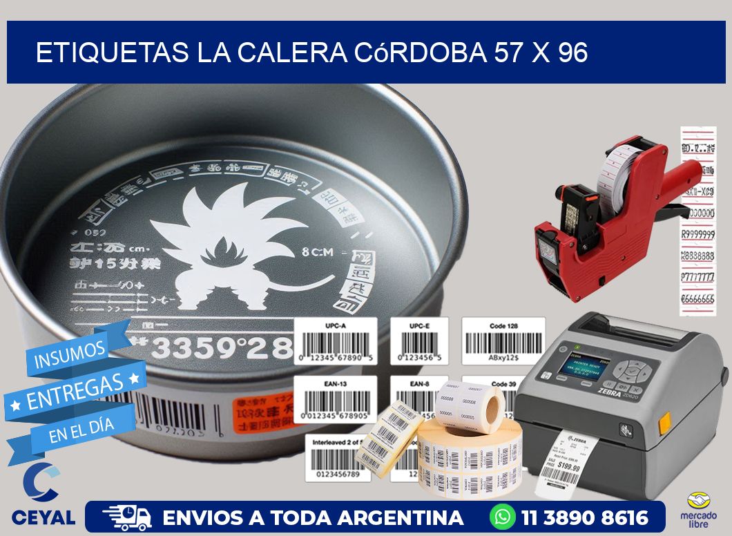 Etiquetas La Calera Córdoba 57 x 96