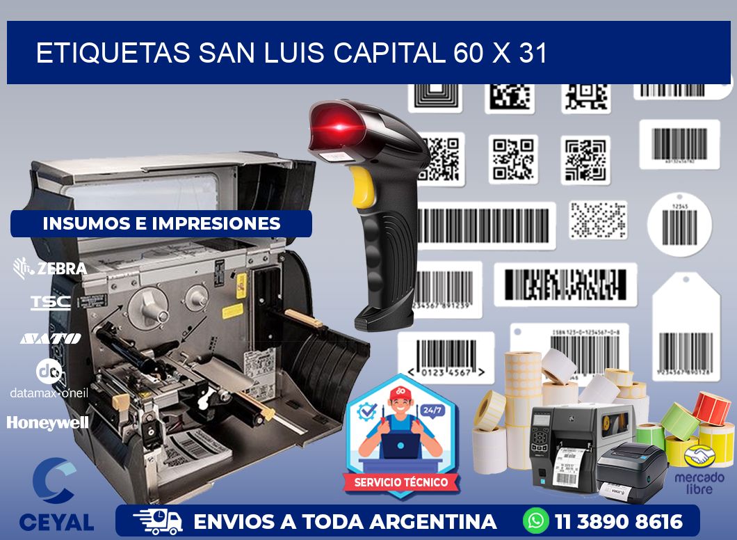 Etiquetas San Luis Capital 60 x 31