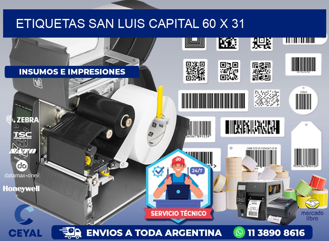 Etiquetas San Luis Capital 60 x 31