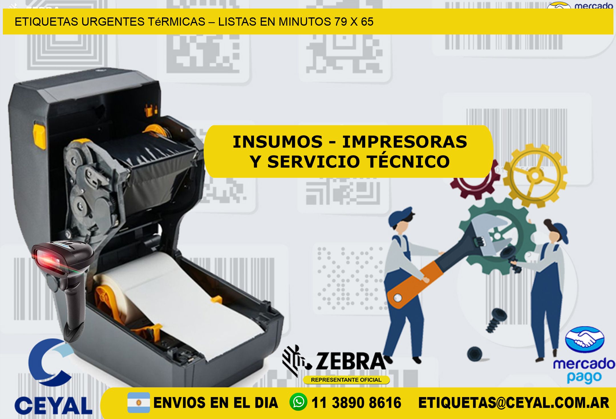 Etiquetas Urgentes Térmicas – Listas en Minutos 79 x 65