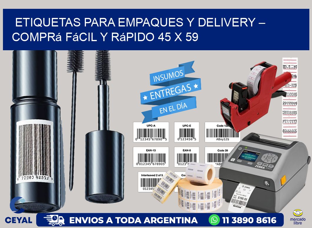 Etiquetas para Empaques y Delivery – Comprá Fácil y Rápido 45 x 59