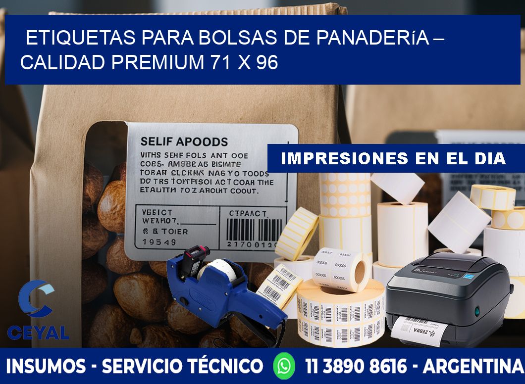 Etiquetas para bolsas de panadería – Calidad premium 71 x 96