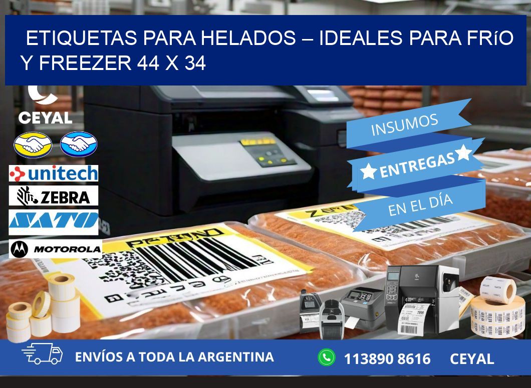 Etiquetas para helados – Ideales para frío y freezer 44 x 34