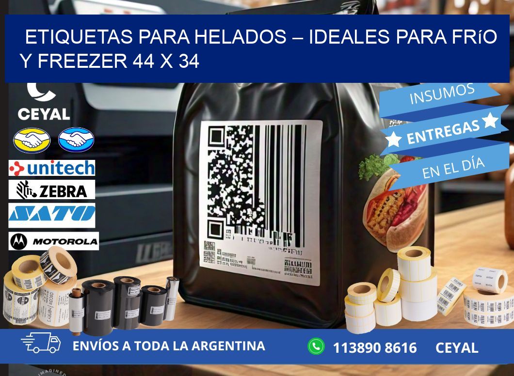 Etiquetas para helados – Ideales para frío y freezer 44 x 34