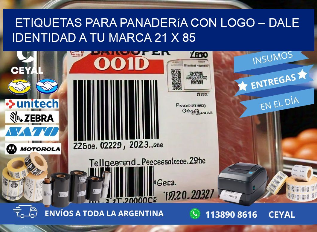 Etiquetas para panadería con logo – Dale identidad a tu marca 21 x 85