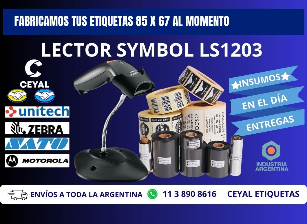 Fabricamos tus Etiquetas 85 x 67 al Momento