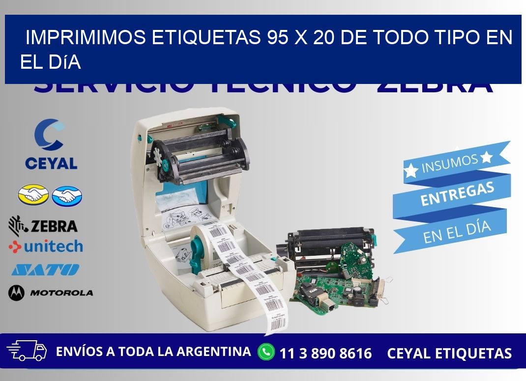 Imprimimos Etiquetas 95 x 20 de Todo Tipo en el Día