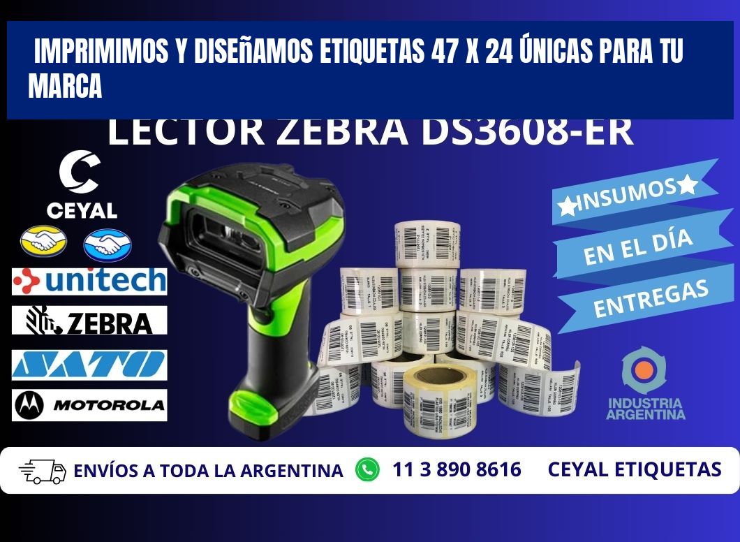 Imprimimos y Diseñamos Etiquetas 47 x 24 Únicas para tu marca