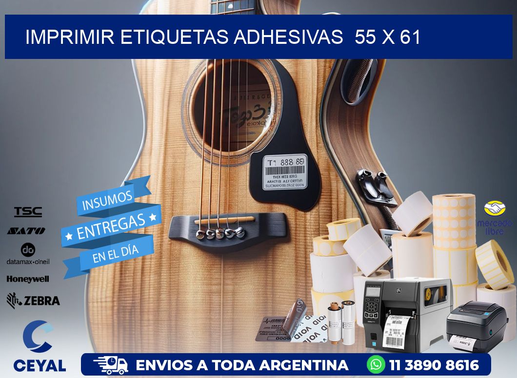 Imprimir Etiquetas adhesivas  55 x 61