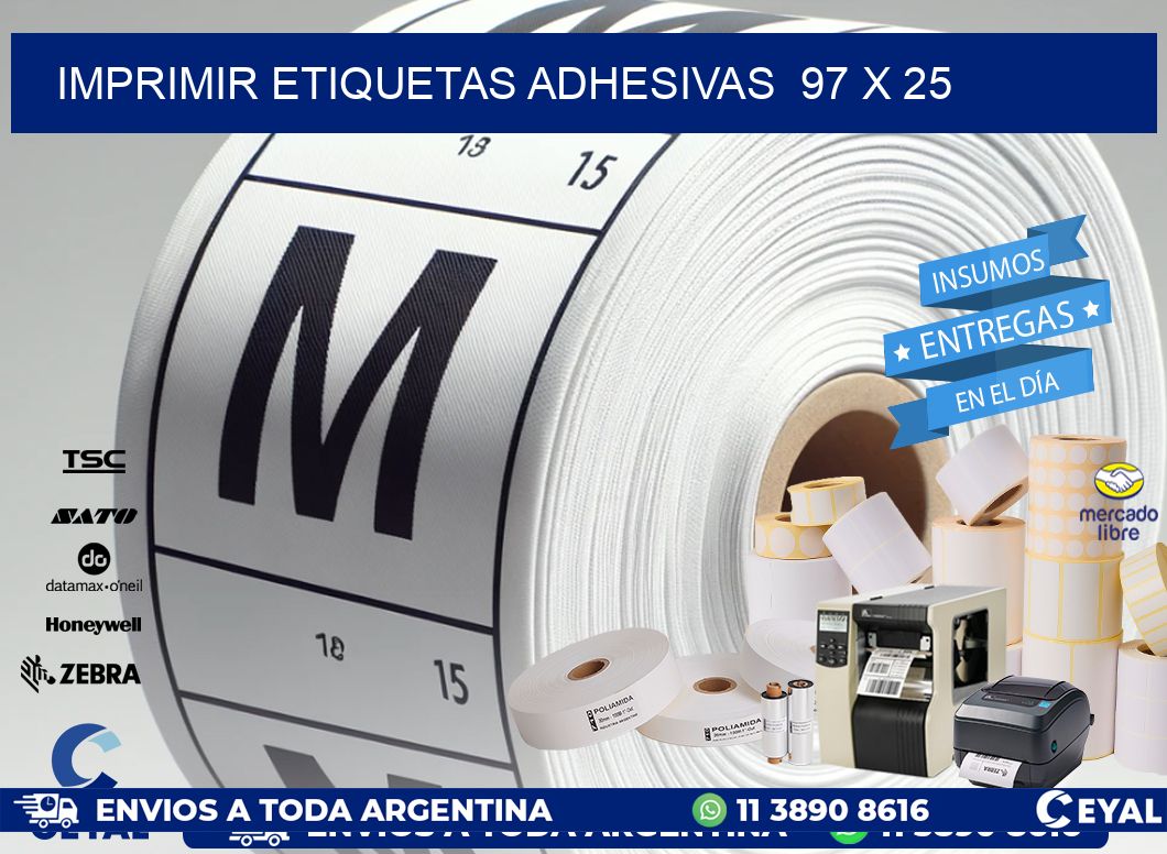 Imprimir Etiquetas adhesivas  97 x 25