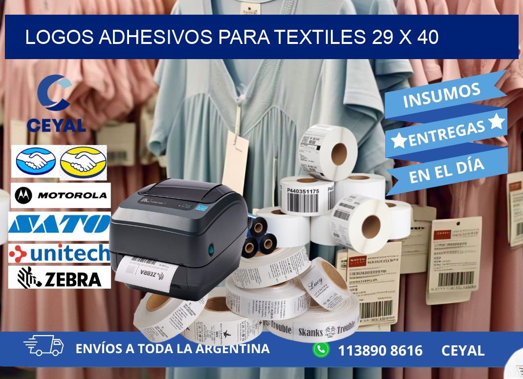 LOGOS ADHESIVOS PARA TEXTILES 29 x 40