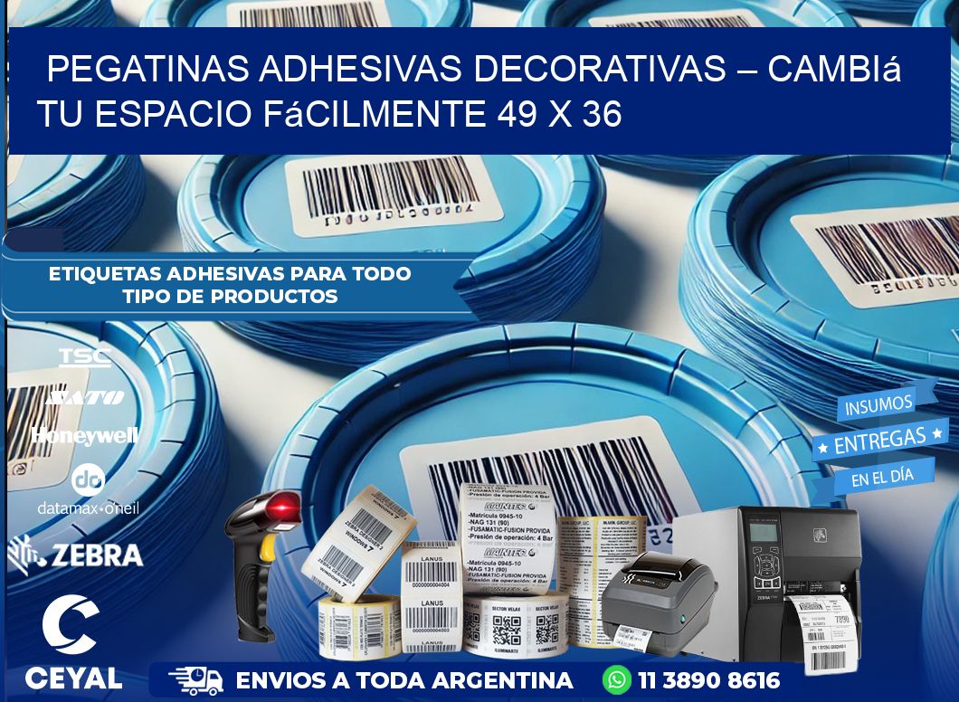 Pegatinas Adhesivas Decorativas – Cambiá Tu Espacio Fácilmente 49 x 36