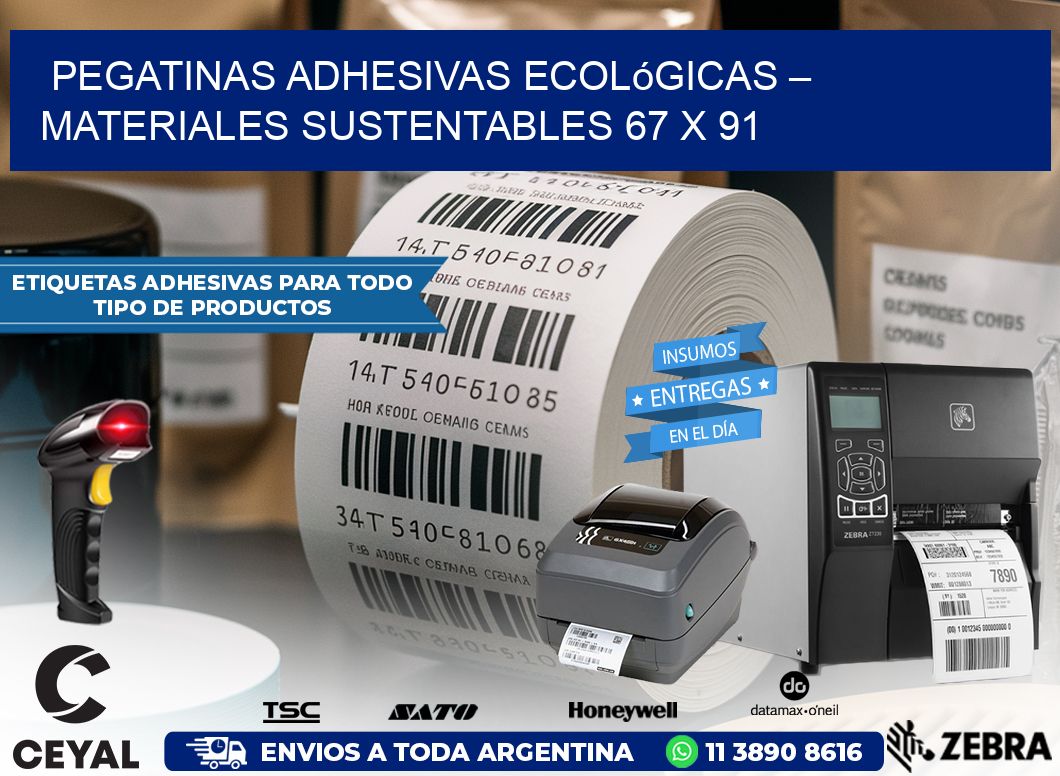 Pegatinas Adhesivas Ecológicas – Materiales Sustentables 67 x 91