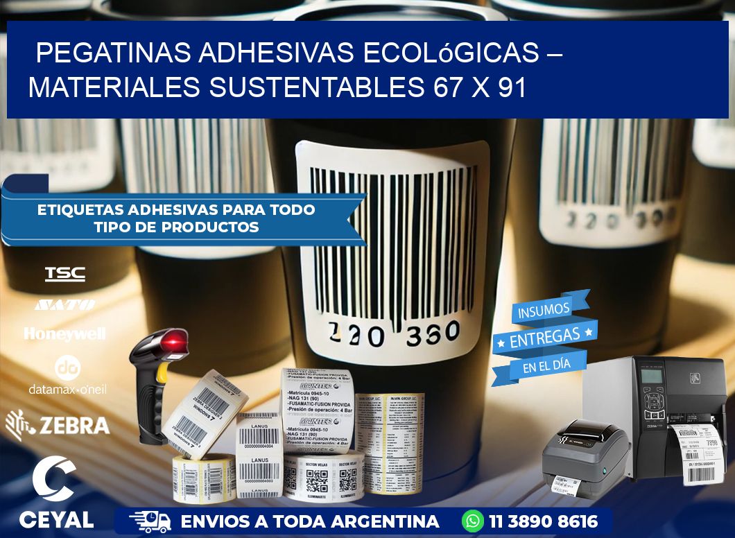 Pegatinas Adhesivas Ecológicas – Materiales Sustentables 67 x 91