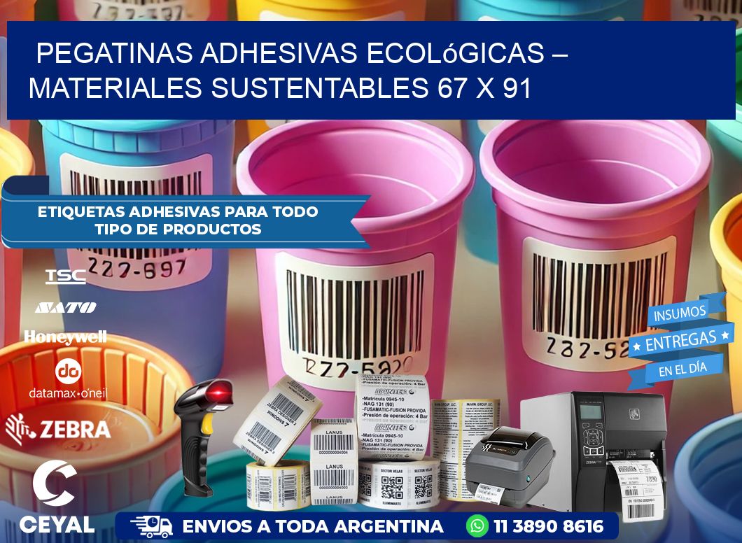 Pegatinas Adhesivas Ecológicas – Materiales Sustentables 67 x 91