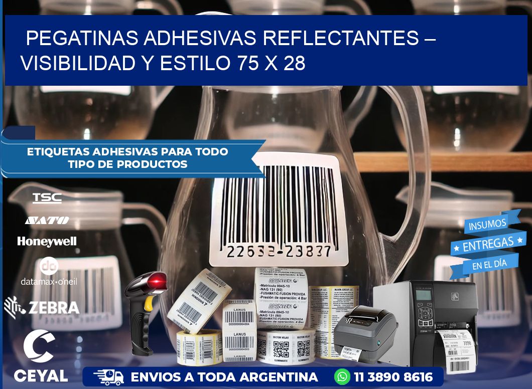 Pegatinas Adhesivas Reflectantes – Visibilidad y Estilo 75 x 28