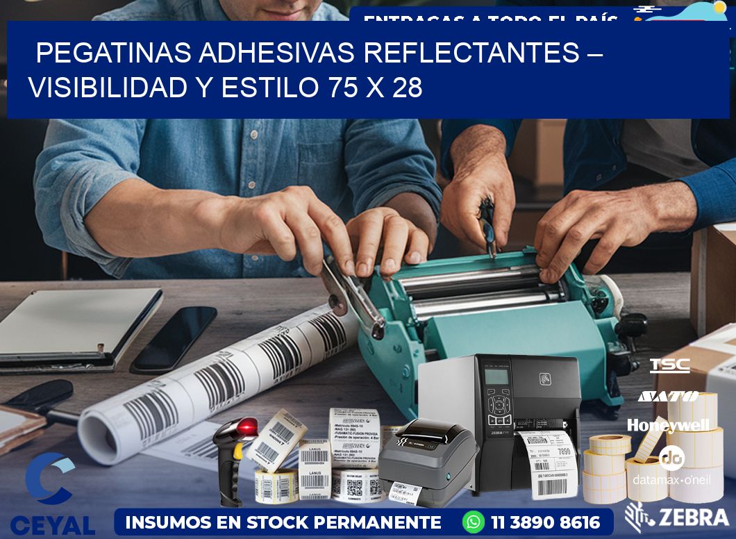 Pegatinas Adhesivas Reflectantes – Visibilidad y Estilo 75 x 28