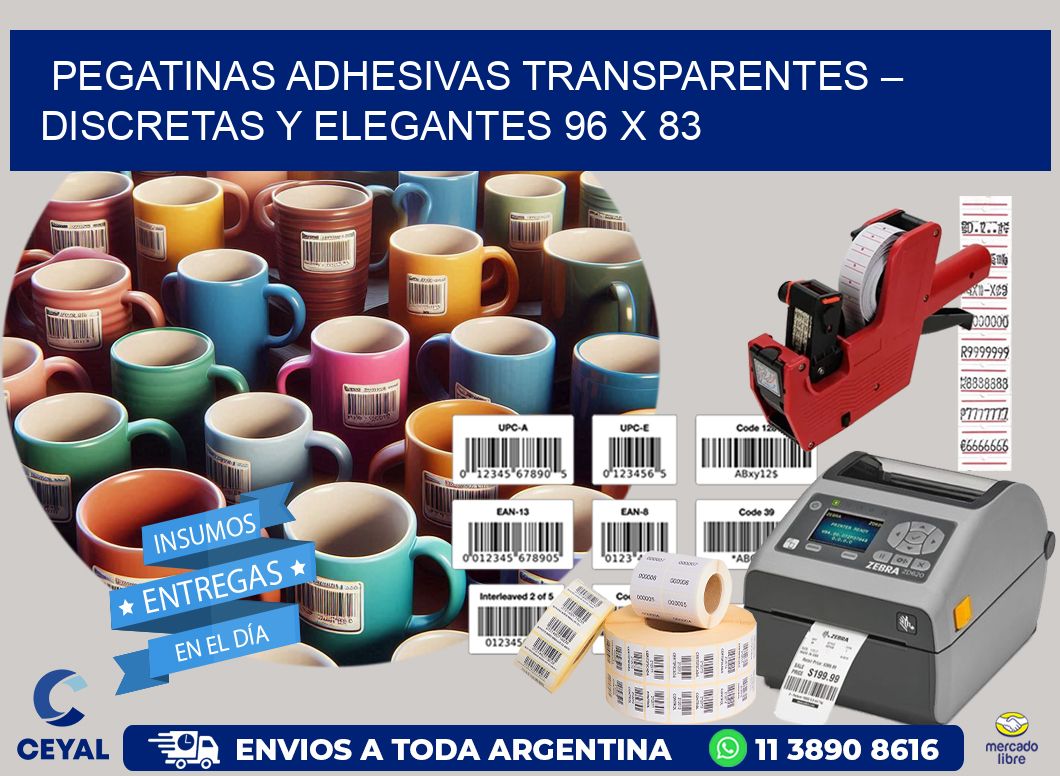 Pegatinas Adhesivas Transparentes – Discretas y Elegantes 96 x 83