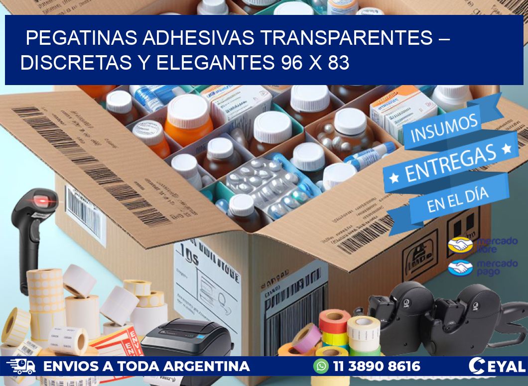 Pegatinas Adhesivas Transparentes – Discretas y Elegantes 96 x 83