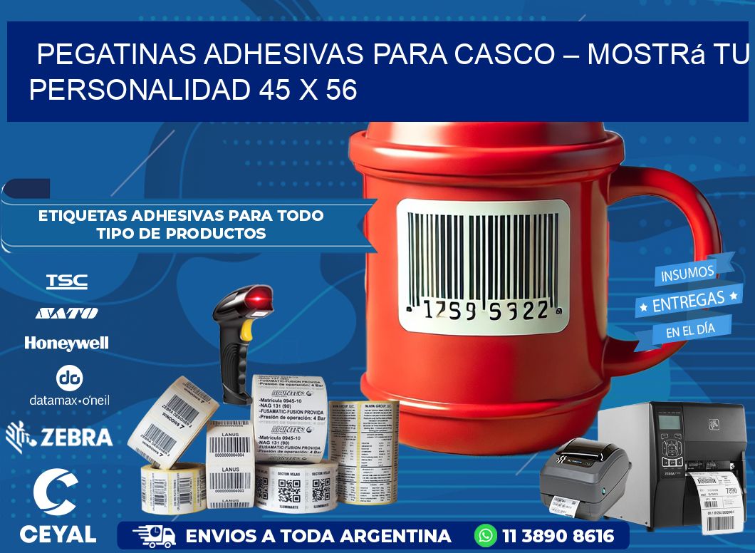 Pegatinas Adhesivas para Casco – Mostrá Tu Personalidad 45 x 56