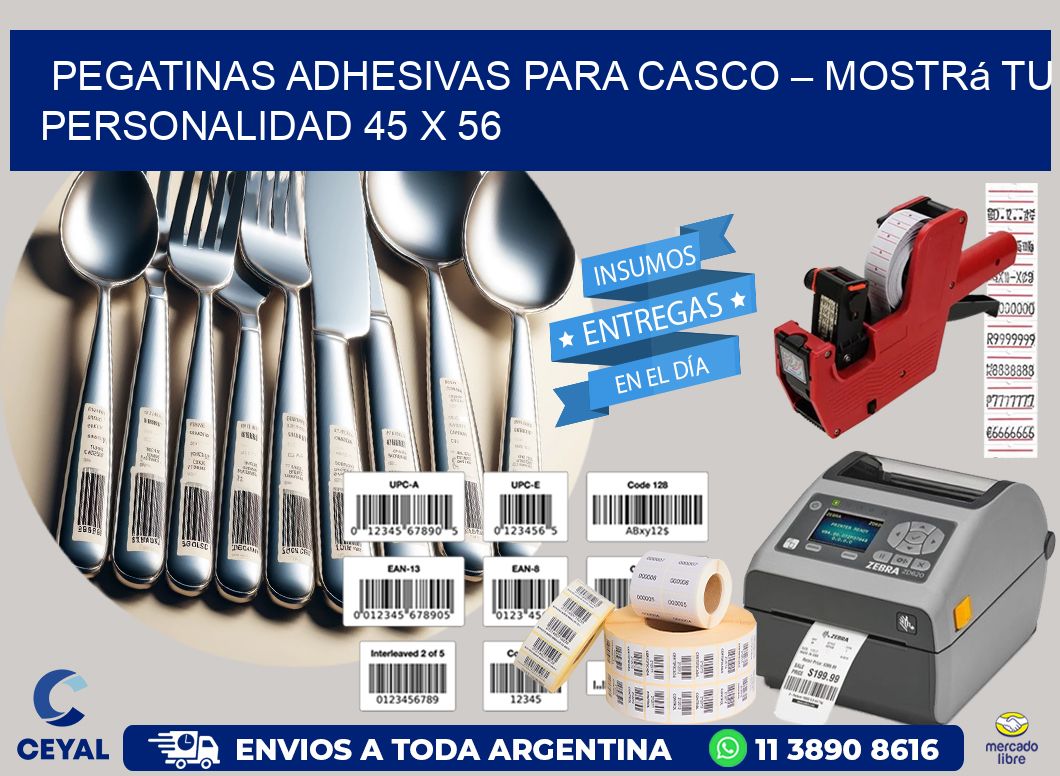 Pegatinas Adhesivas para Casco – Mostrá Tu Personalidad 45 x 56