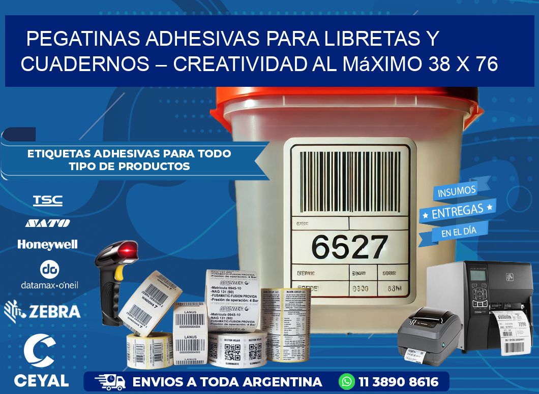 Pegatinas Adhesivas para Libretas y Cuadernos – Creatividad al Máximo 38 x 76